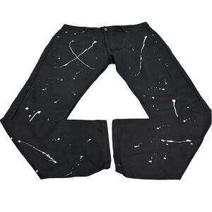 Jeanetix paint splattered black jeans size 40 x 32